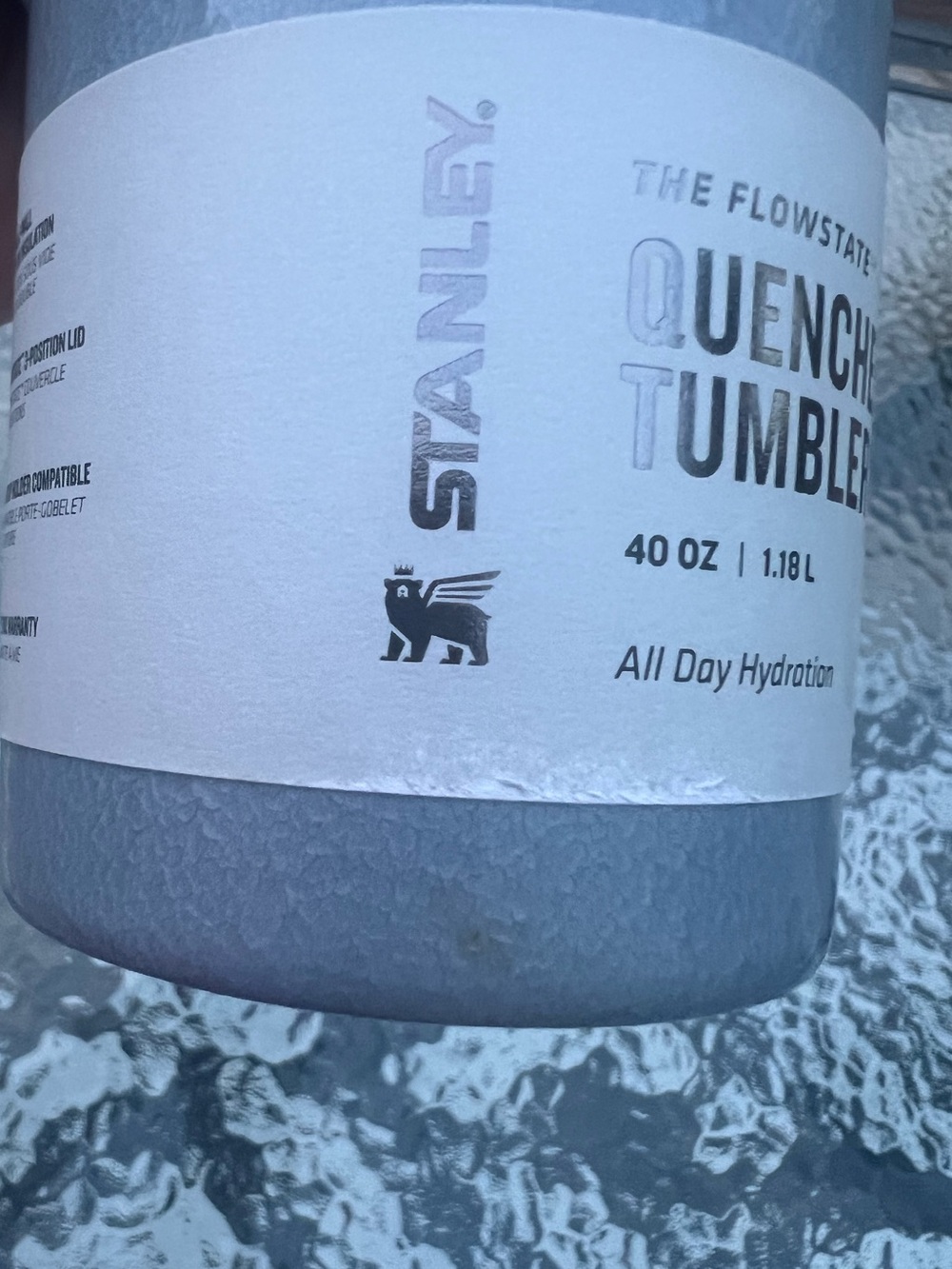 Stanley 40oz Quencher H2.0 FlowState Tumbler Hammertone Silver - Picture 7 of 9
